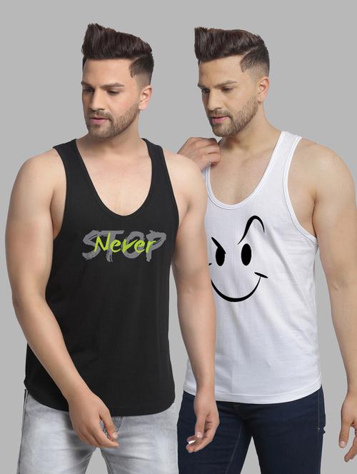 pack of 2 multi colored vest - 20646546 - Very Small Image - 1