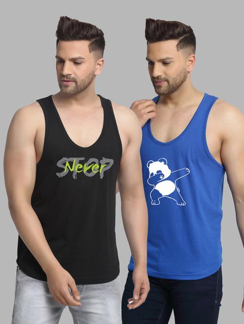 pack of 2 multi colored vest - 20646549 - Very Small Image - 1