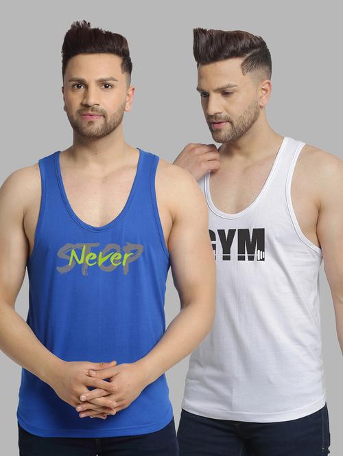 pack of 2 multi colored vest - 20646552 - Very Small Image - 1