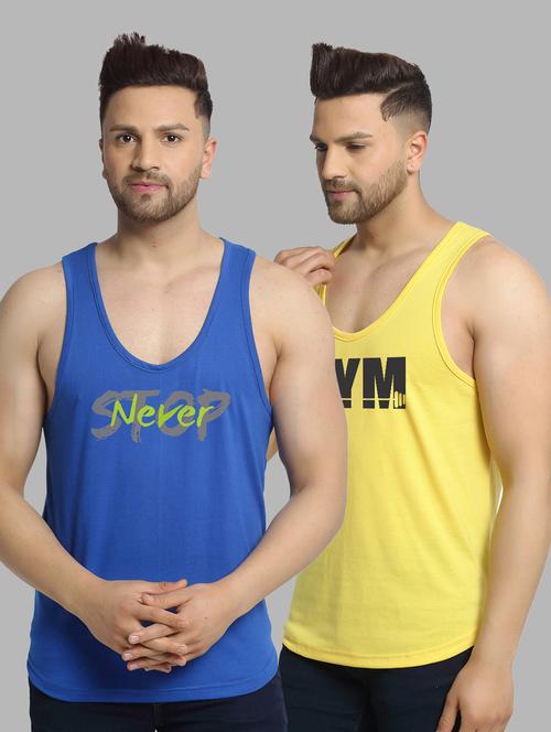 pack of 2 multi colored vest - 20646553 - Very Small Image - 1
