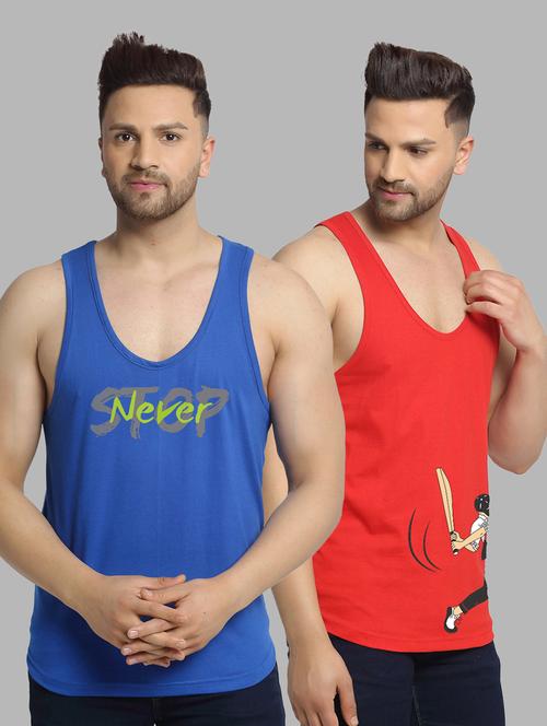 pack of 2 multi colored vest - 20646554 - Very Small Image - 1