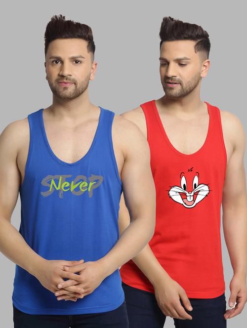 pack of 2 multi colored vest - 20646563 - Very Small Image - 1