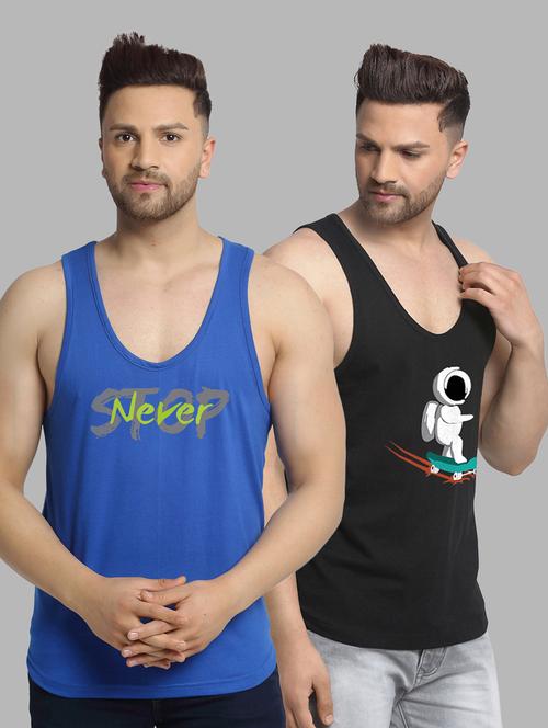 pack of 2 multi colored vest - 20646567 - Very Small Image - 1