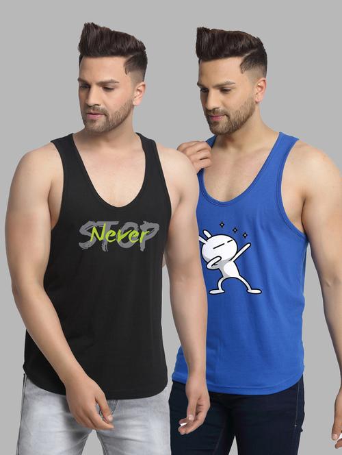 pack of 2 multi colored vest - 20646571 - Very Small Image - 1