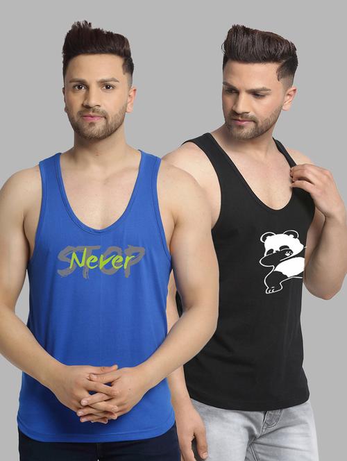 pack of 2 multi colored vest - 20646574 - Very Small Image - 1