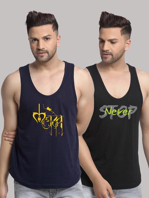 pack of 2 navy blue vest - 20646577 - Very Small Image - 1