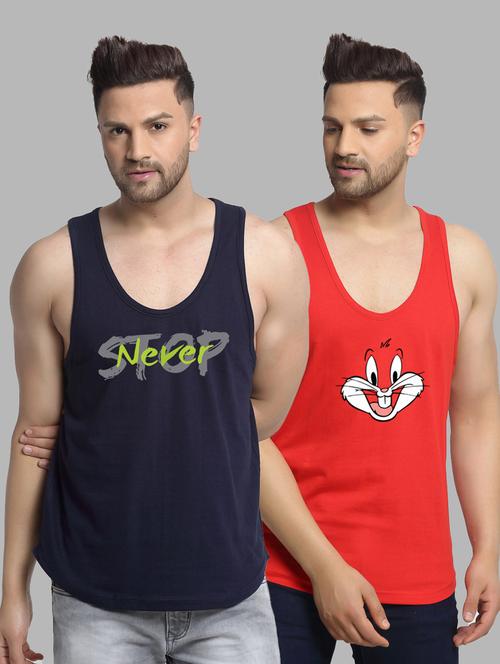 pack of 2 printed vest - 20646589 - Very Small Image - 1