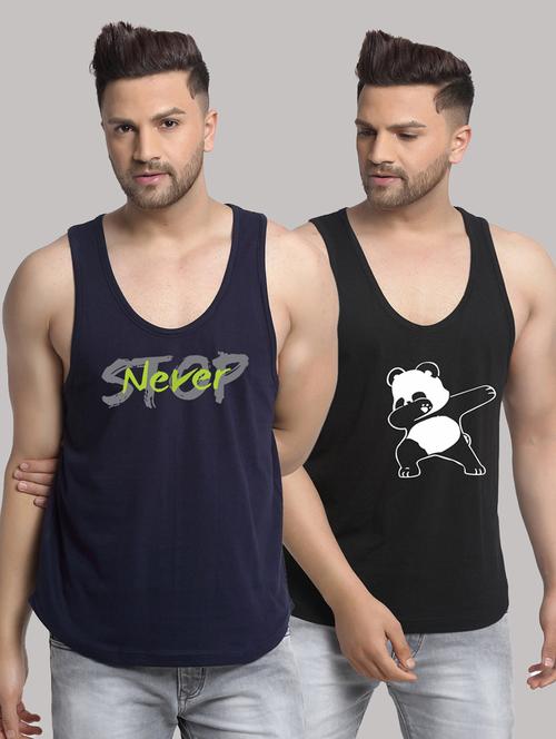 pack of 2 printed vest - 20646600 - Very Small Image - 1