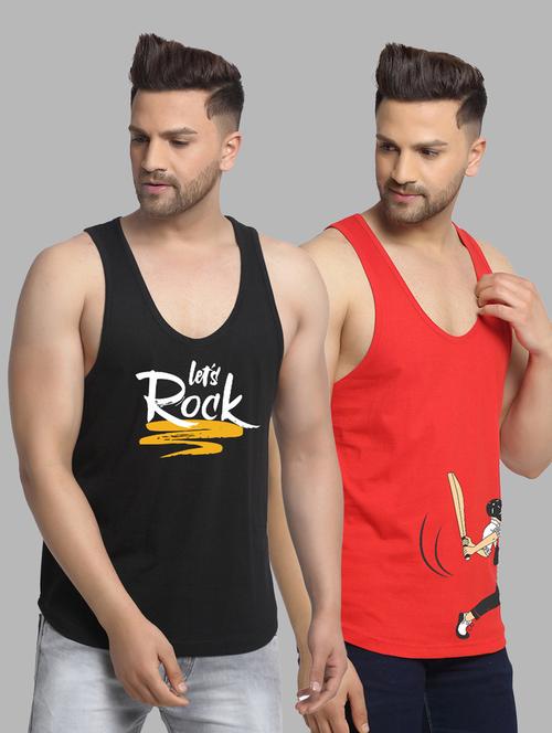 pack of 2 printed vest - 20646605 - Very Small Image - 1