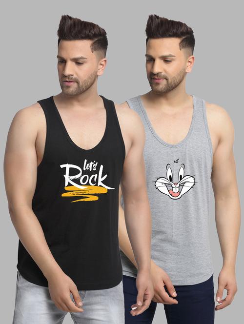 pack of 2 printed vest - 20646615 - Very Small Image - 1