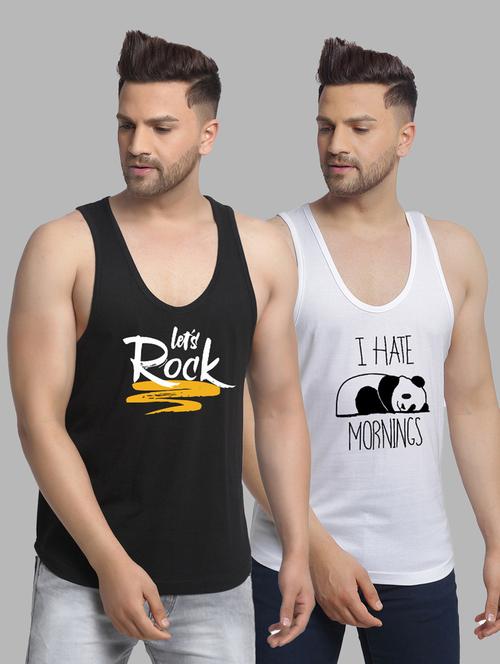 pack of 2 printed vest - 20646616 - Very Small Image - 1