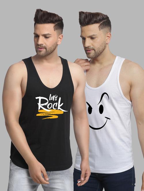 pack of 2 printed vest - 20646621 - Very Small Image - 1