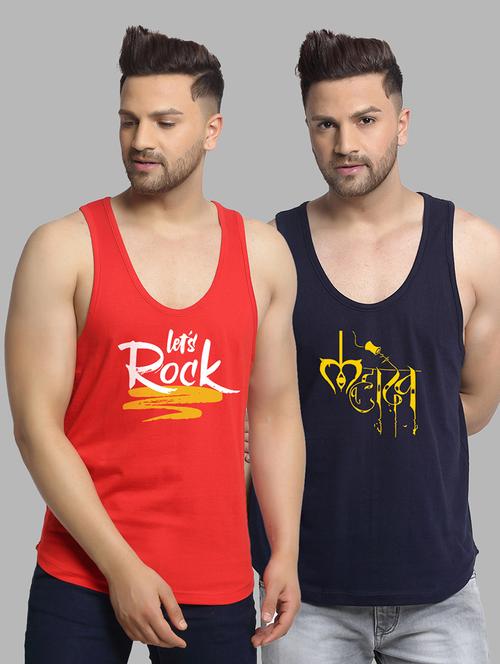 pack of 2 printed vests - 20646626 - Very Small Image - 1