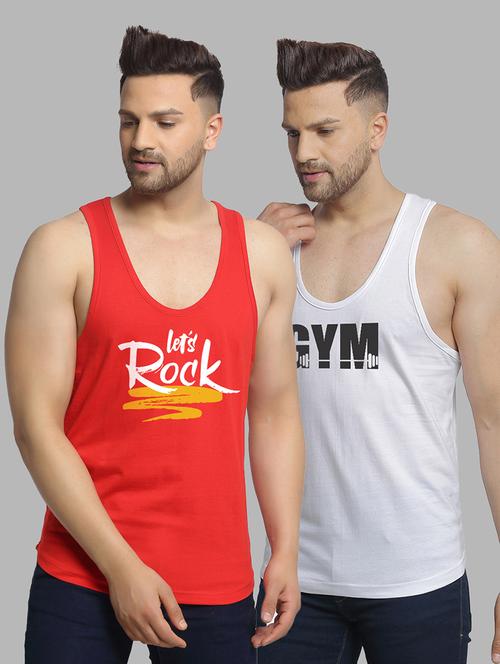 pack of 2 printed vests - 20646627 - Very Small Image - 1