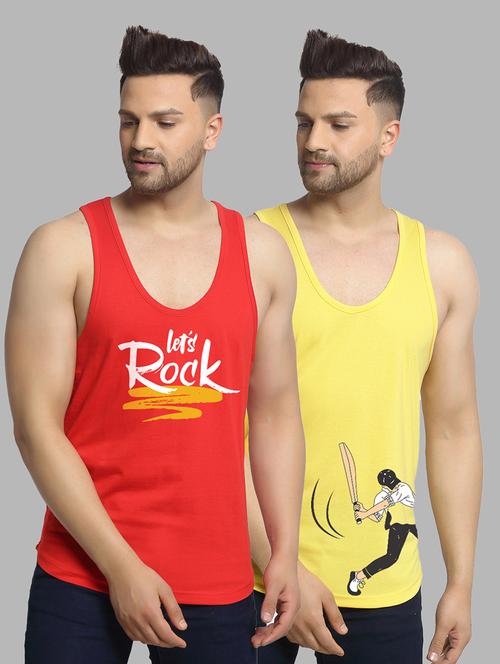 pack of 2 printed vests - 20646630 - Very Small Image - 1