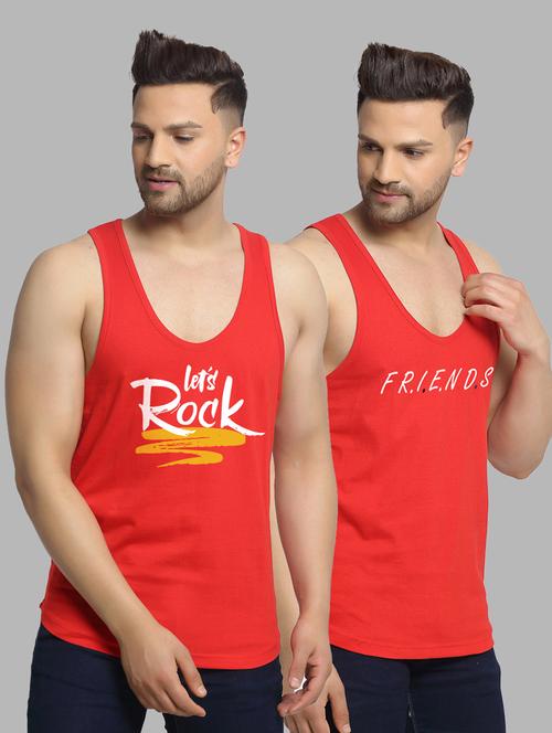 pack of 2 printed vest - 20646636 - Very Small Image - 1