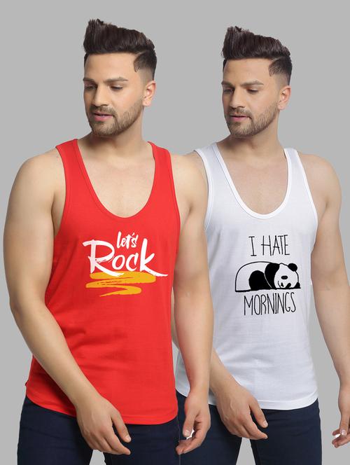 pack of 2 printed vest - 20646640 - Very Small Image - 1