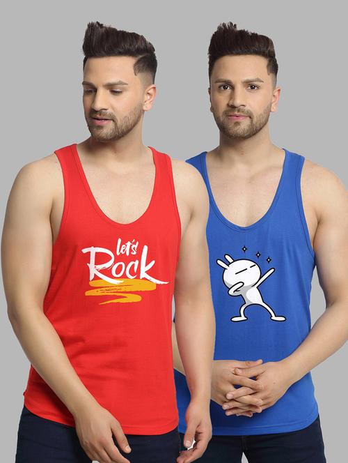 pack of 2 printed vests - 20646646 - Very Small Image - 1