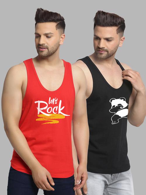 pack of 2 printed vest - 20646649 - Very Small Image - 1