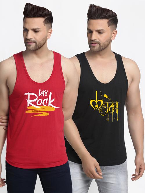 pack of 2 printed vests - 20646677 - Very Small Image - 1