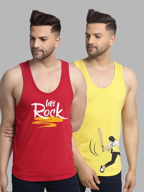 pack of 2 printed vest - 20646682 - Very Small Image - 1