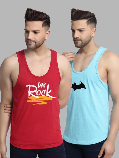 pack of 2 printed vest - 20646684 - Very Small Image - 1