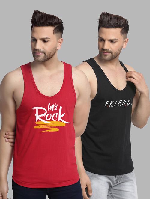 pack of 2 printed vest - 20646686 - Very Small Image - 1