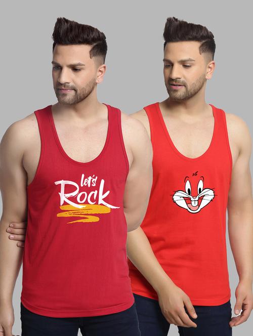 pack of 2 printed vest - 20646689 - Very Small Image - 1