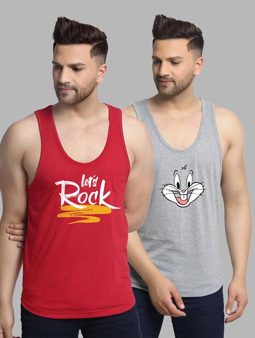 pack of 2 printed vests - 20646690 - Very Small Image - 1