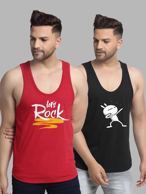 pack of 2 printed vest - 20646696 - Very Small Image - 1
