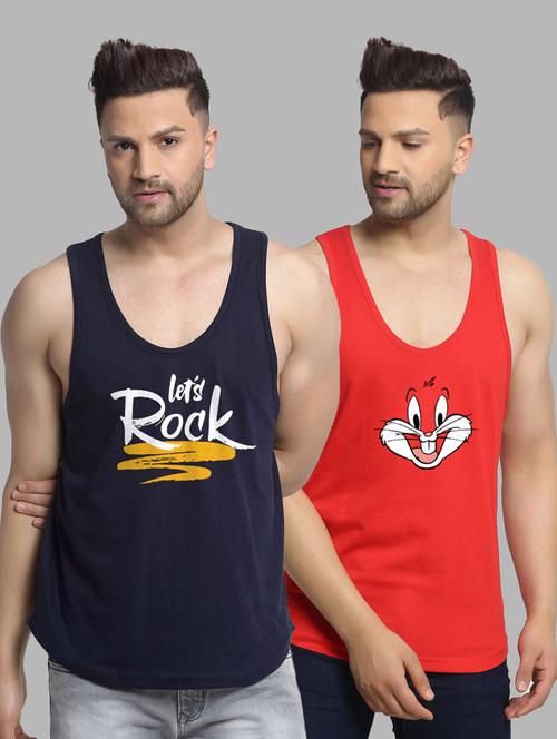 pack of 2 printed vest - 20646712 - Very Small Image - 1