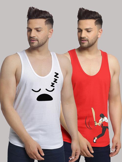 pack of 2 printed vests - 20646725 - Very Small Image - 1