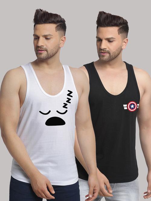 pack of 2 printed vest - 20646727 - Very Small Image - 1