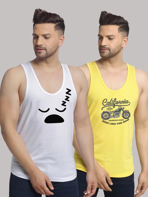 pack of 2 printed vest - 20646734 - Very Small Image - 1