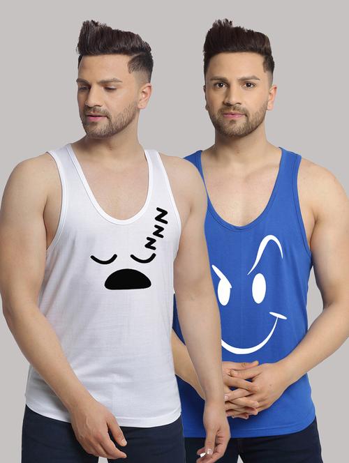 pack of 2 printed vest - 20646736 - Very Small Image - 1