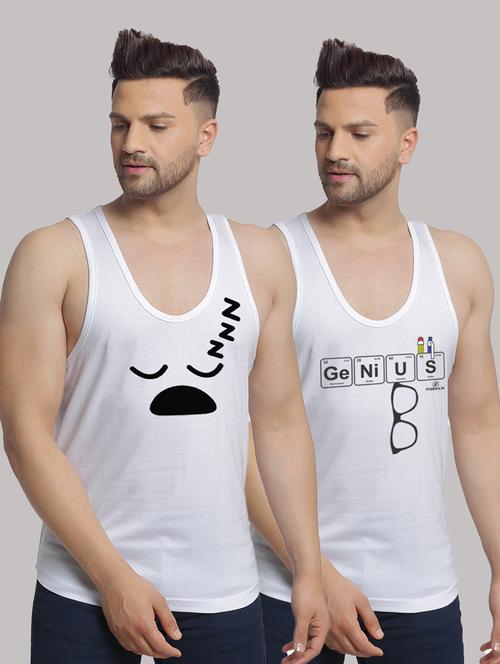 pack of 2 printed vest - 20646737 - Very Small Image - 1