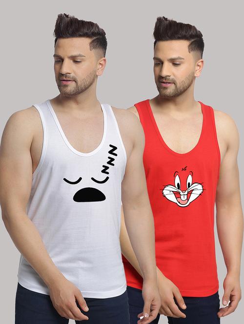 pack of 2 printed vests - 20646749 - Very Small Image - 1