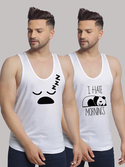 pack of 2 printed vests - 20646752 - Very Small Image - 1