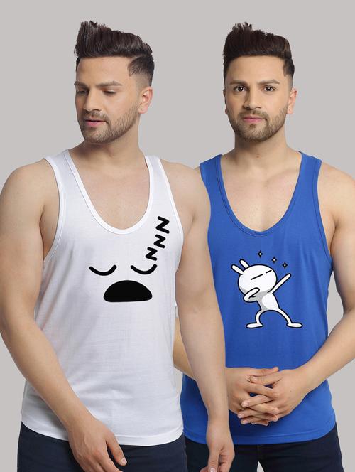 pack of 2 printed vest - 20646757 - Very Small Image - 1