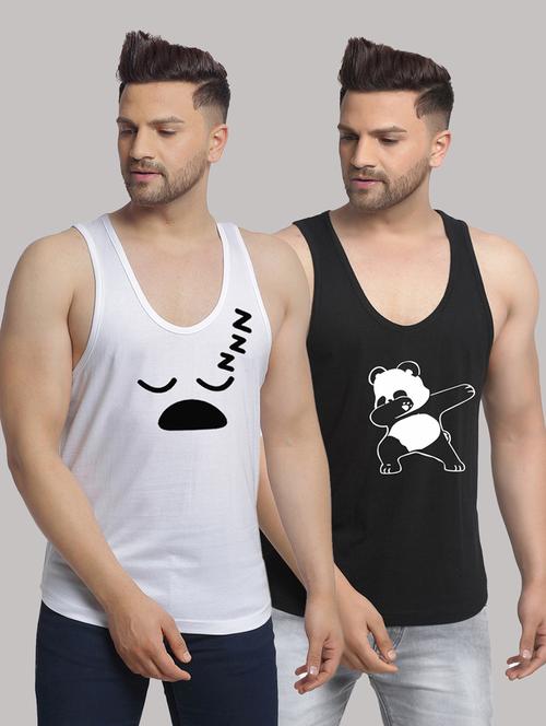 pack of 2 printed vest - 20646760 - Very Small Image - 1