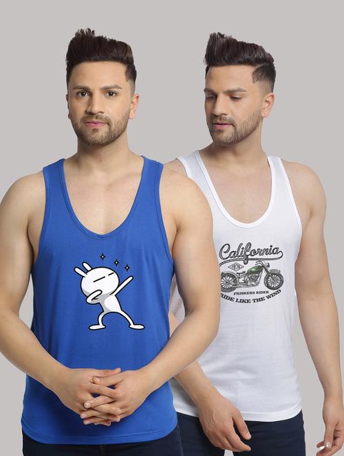 pack of 2 printed vest - 20646766 - Very Small Image - 1