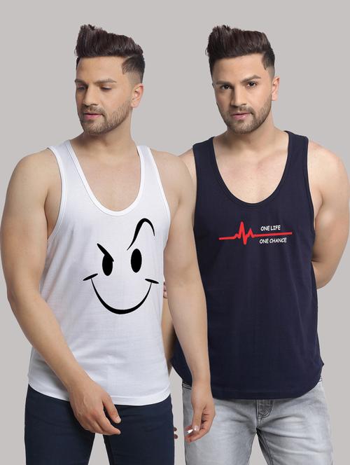 pack of 2 printed vest - 20646771 - Very Small Image - 1