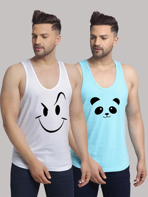 pack of 2 printed vests - 20646773 - Very Small Image - 1