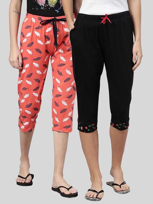 pack of 2 printed capri - 20647550 - Very Small Image - 1