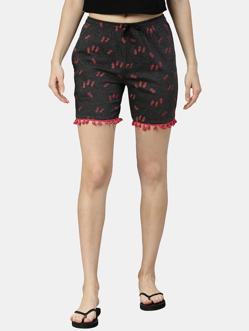 women black printed regular short - 20649240 - Very Small Image - 1