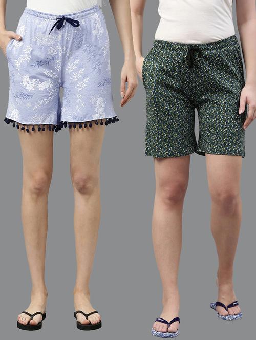 pack of 2 printed multi colored shorts - 20649285 - Very Small Image - 1
