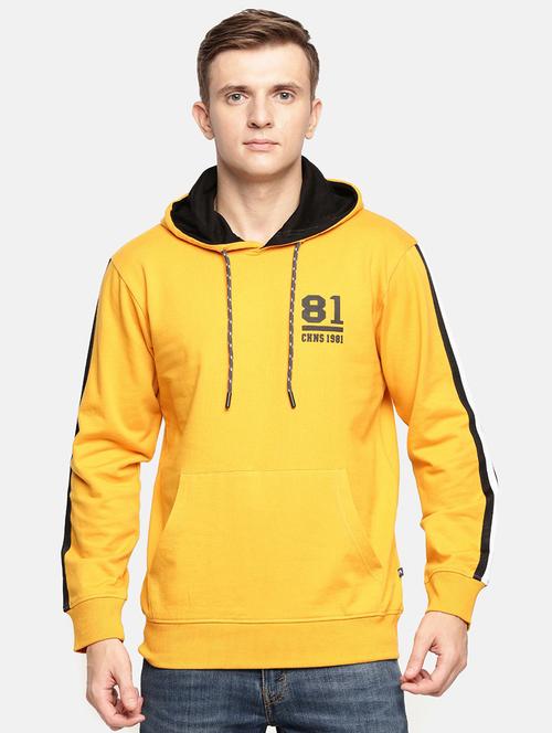 yellow cotton placement print sweatshirt - 20649381 - Very Small Image - 1