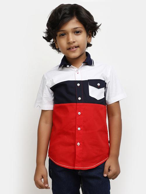 red cotton shirt - 20650900 - Very Small Image - 1