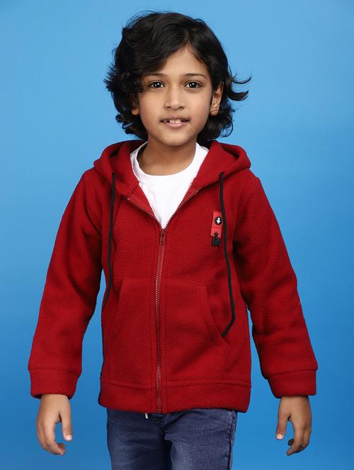 maroon cotton  sweatshirt - 20651270 - Very Small Image - 1