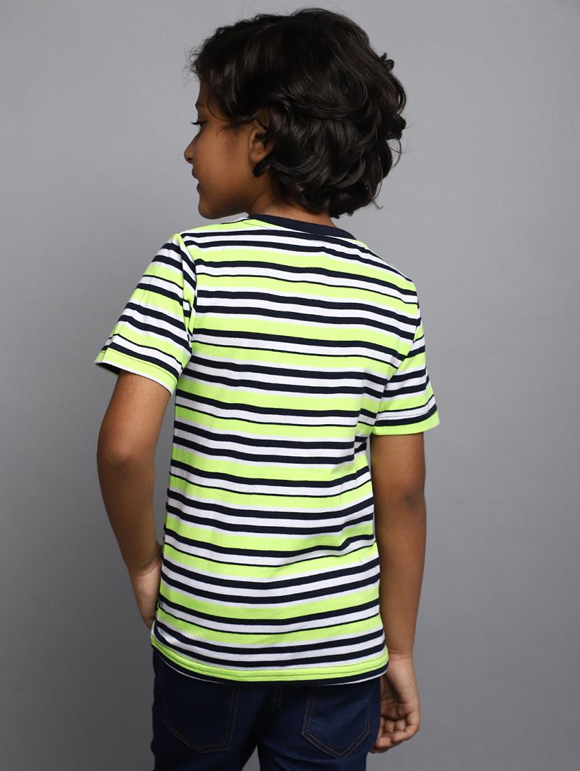 boys green stripes regular t-shirt - 20651799 - Zoom Image - 3